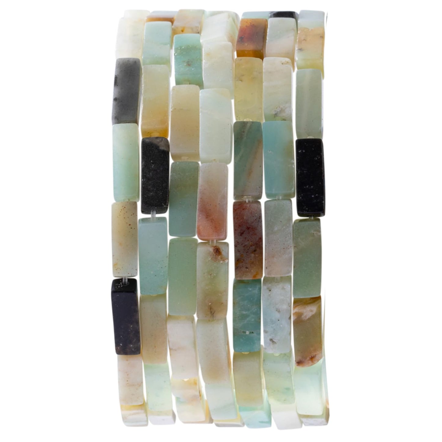 Natural Amazonite Rectangle Tube Beads 4x13mm 38cm/str Loose Semi Gemstone Stone Beads for Making Bracelets Necklace Earrings