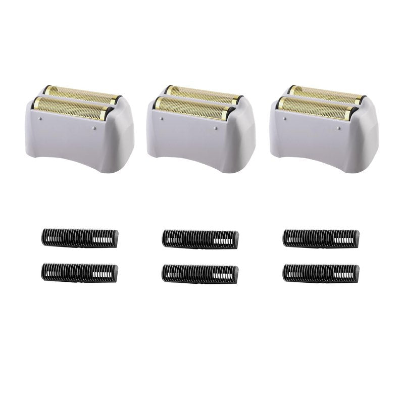 Foil Shaver Replacement Fit for Andis Model TS-1 TS-2 17150 17200 17235 Pro Foil Shaver, Replaces #17155 17160 17280 Foil and Blades -Profoil Lithium Shaver Head Parts- Hypoallergenic Gold Foil-3 Pack