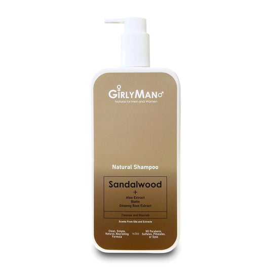 Natural Non Toxic Shampoo-Made with Olive Oil, Argan Oil, & Biotin, No Artificial Fragrance, Nourishing Ingredients, For All Hair Types, Family Owned (Sandalwood)
