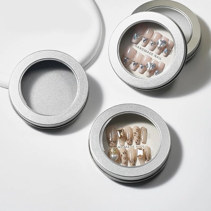75 Pcs Clear Window Aluminum Round Cans,Candle Containers with Screw Lid,2 Oz Metal Round Tins for Crafts,Cosmetic, DIY