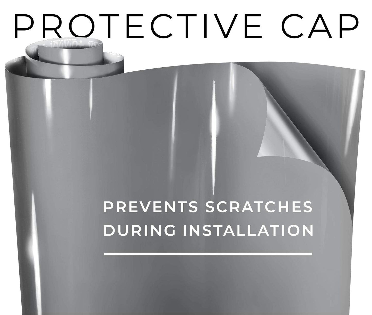 VViViD+ Ultra Gloss Nardo Dark Grey Vinyl Car Wrap Premium Paint Replacement Film Roll with Nano Air Release Technology, Stretchable Protective Cap Liner, Self Adhesive (100ft x 5ft)