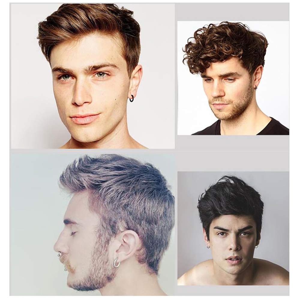 316L Surgical Stainless Steel Huggie Hoop Earrings 10mm Silver Hypoallergenic Earrings Hoop Cartilage Helix Lobes Hinged Sleeper Earrings For Men Women(C02:10mm Silver(THK 2.0mm))