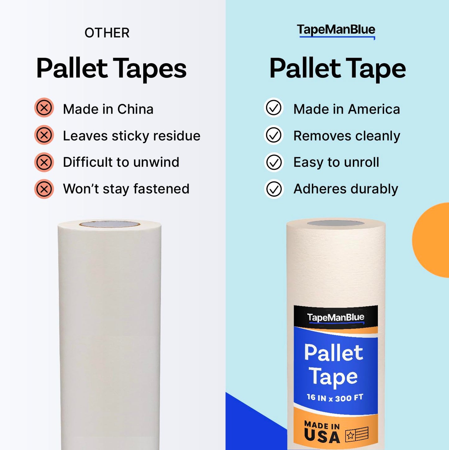 Pallet Tape for Screen Printing, 16 Inch x 300 Foot Roll, Made in USA, Heavy Duty Platen Masking Tape with Clean Removal to Protect Screen Printing Surfaces and Extend Pallet Life