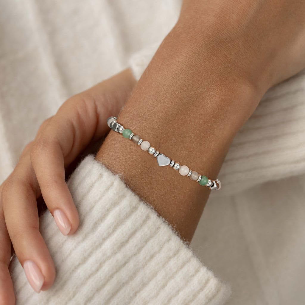 Pavkki New Beginnings Gifts for Women Graduation Gifts Natural Crystals Bracelet Coworker Leaving Retirement Inspirational Divorce Going Away Farewell
