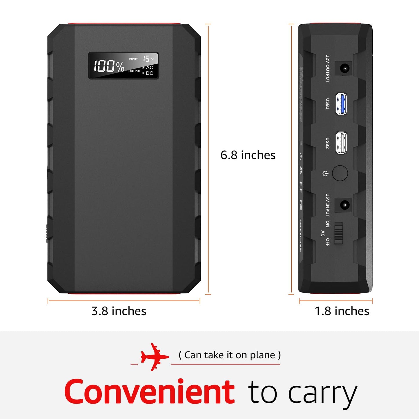 SinKeu 24000mAh Portable Power Bank with AC Outlet, 88.8Wh Portable Laptop Charger, Portable Power Station Outdoor Generators Portable for Home Backup Outdoor Emergency