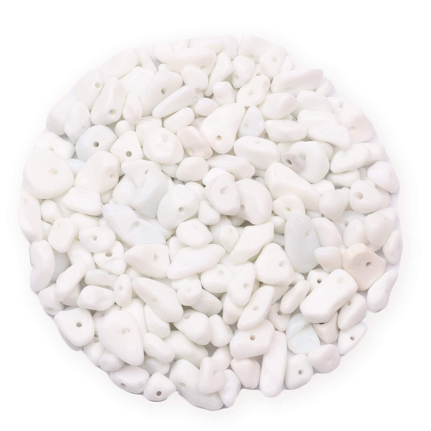 500 pcs Natural Chip Stone Beads Multicolor 5 mm to 8 mm Irregular Gemstone Healing Crystal Loose Rocks Bead Hole Drilled DIY for Bracelet Necklace Earrings Jewelry Making Craft