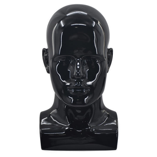 Tcwuzick Male Mannequin Head Professional Manikin Head for Display Wigs Hats Headphone Mask Sunglasses Jewelry and Scravat Display Stand (L90-lianghei)