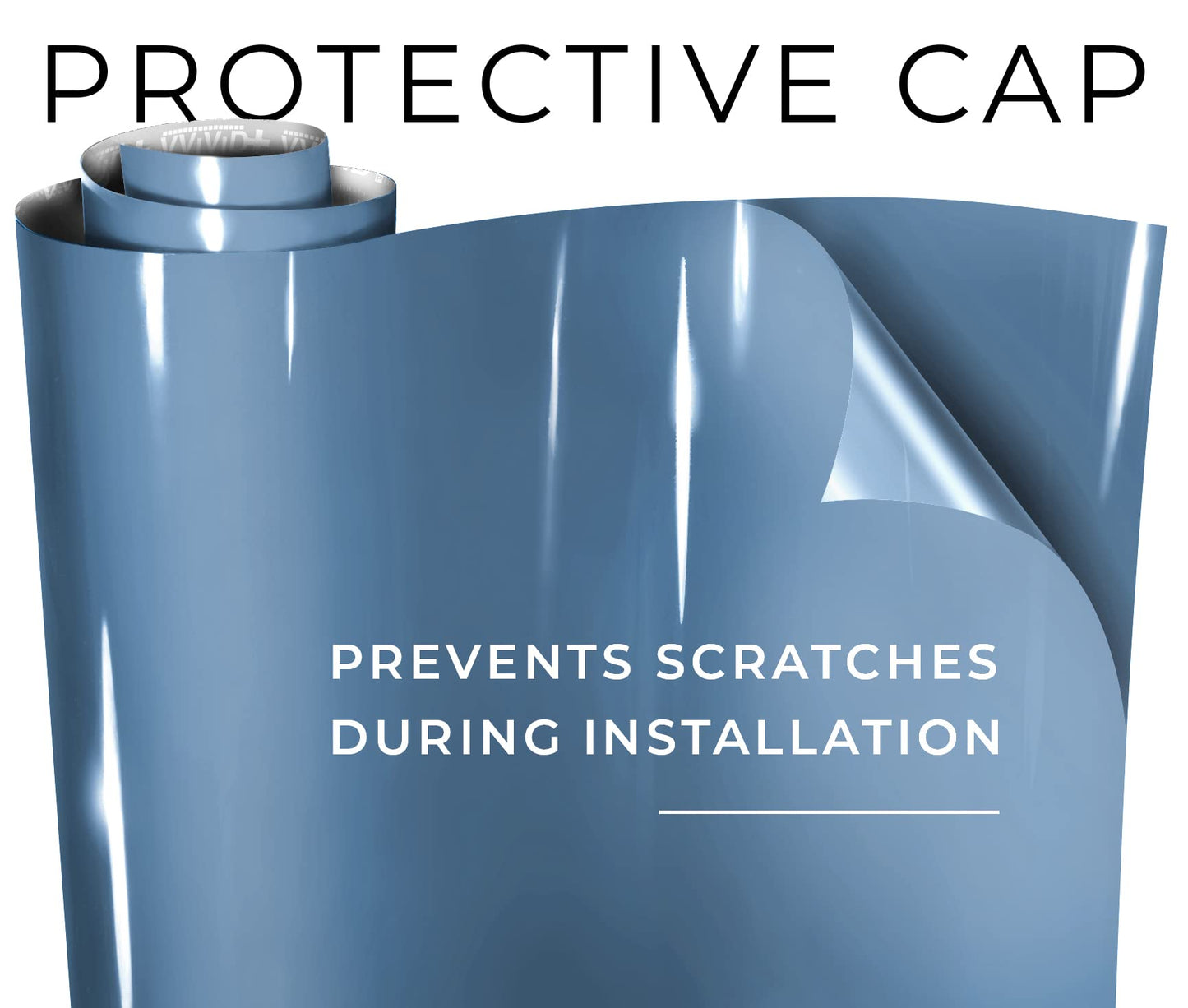 VViViD+ Ultra Gloss China Blue 25ft x 5ft Vinyl Car Wrap Premium Paint Replacement Film Roll with Nano Air Release Technology, Stretchable Protective Cap Liner, Self Adhesive, Indoor Outdoor