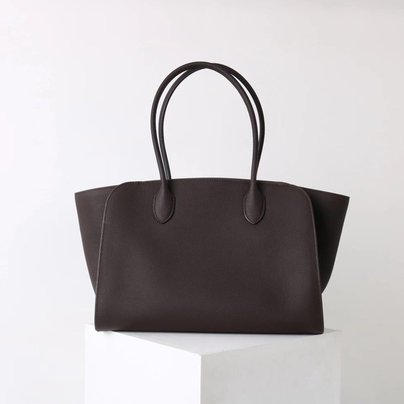 Full Grain Leather Handcrafted Tote Bag Large Capacity, for Pets Outdoors, Designer Bag MAR17 NO LOGO Open Top Annual New