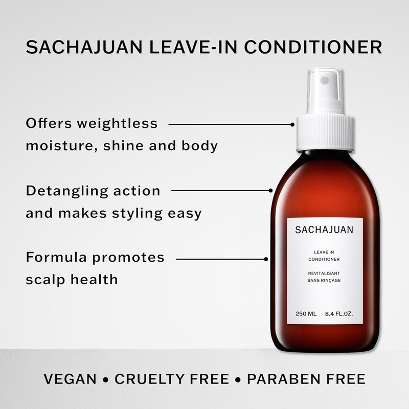SACHAJUAN Leave-In Conditioner | Lightweight Hydration & Shine with Ocean Silk Technology | Detangles & Conditions | Weightless Care for Fine Hair | Vegan | 8.4 oz