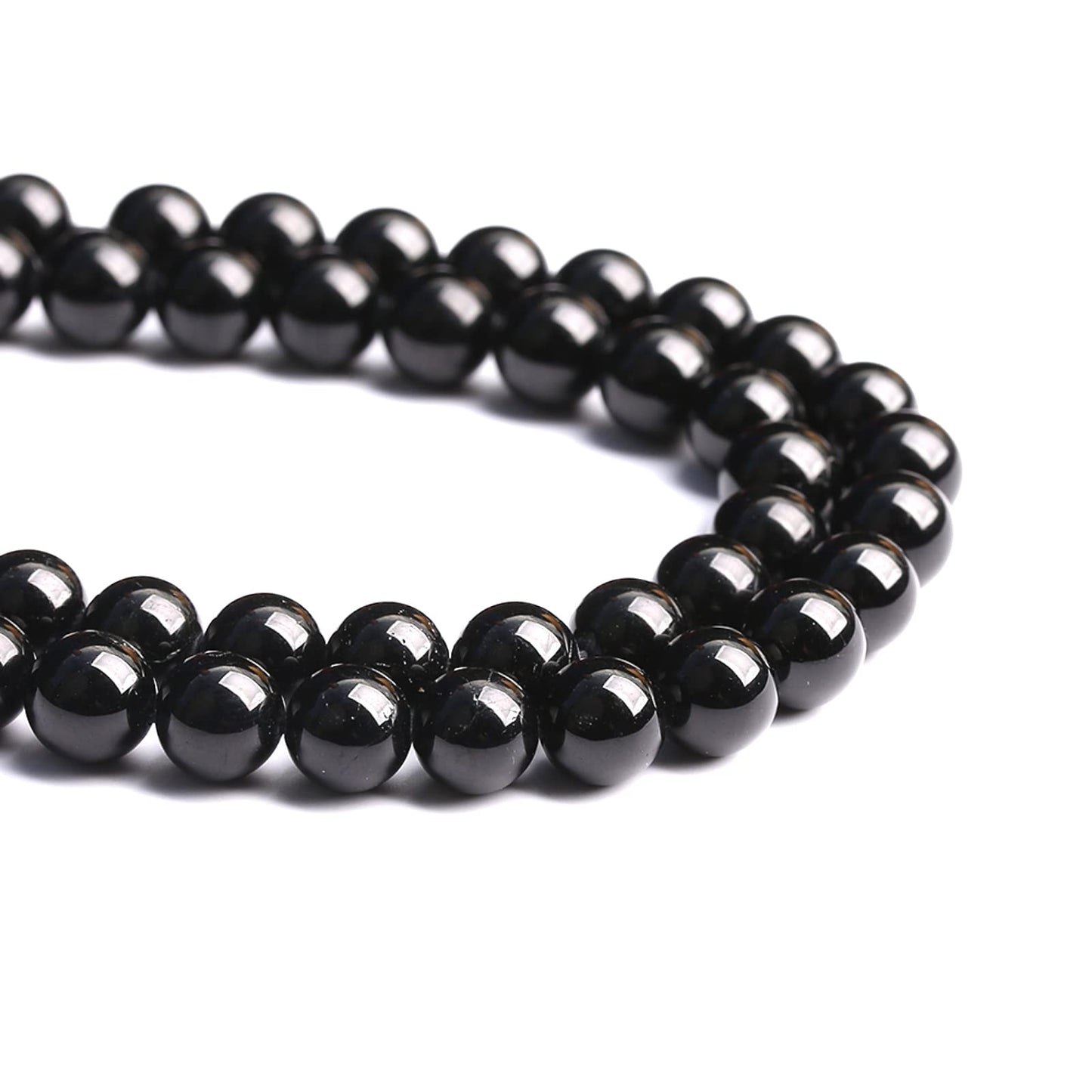 4MM 88PCS Natural Black Tourmaline Gemstone A Grade Beads for Jewelry Making DIY Bracelet Crystal 1 Strand
