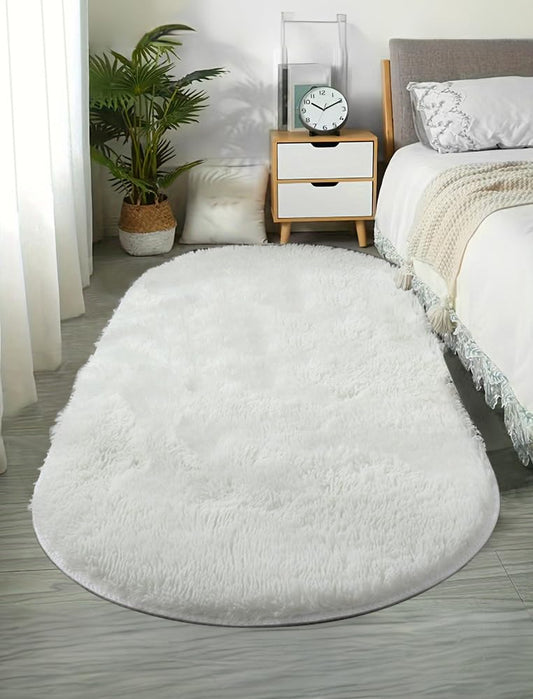 1pc, Soft Fluffy Shag Area Rugs for Living Room, Shaggy Floor Carpet for Bedroom, Carpets Home Decor Rugs, Cute Luxury Non-Slip Machine Washable Carpet, Home Decor Room Decor,White