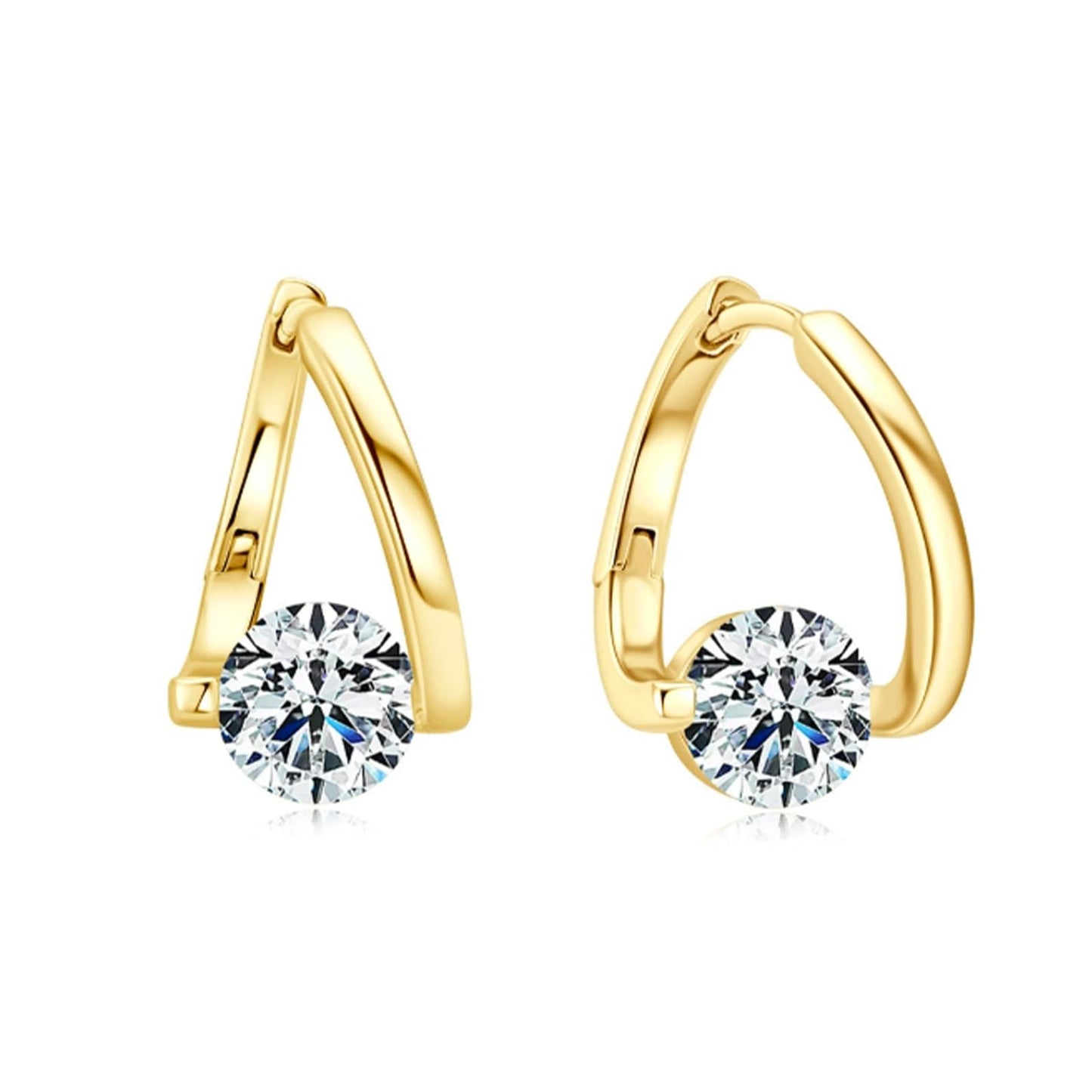 Histone Lymphvity Slimming Earrings for Weight Loss Women 2 Pairs Flysmus Drainage Germanium Earrings Minimalist CZ Hoop Earrings Charm Jewelry Gift(A)