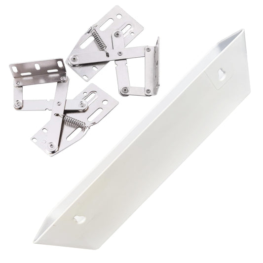 2 Pack 11" Tip Out Tray for Kitchen with Hinges Front Sink Drawer, Drawer Front Clips Flip for Kitchen, White