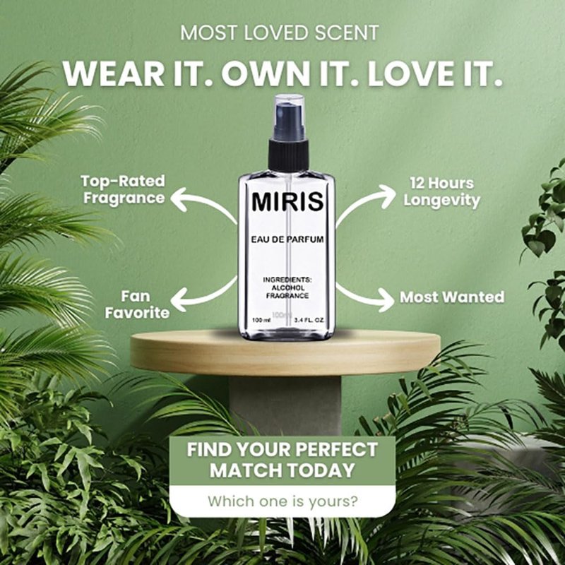 MIRIS No. 31517, Inspired by Dolce Vita, Long-Lasting Eau de Parfum for Women, Spray 3.4 Fl Oz / 100 ml