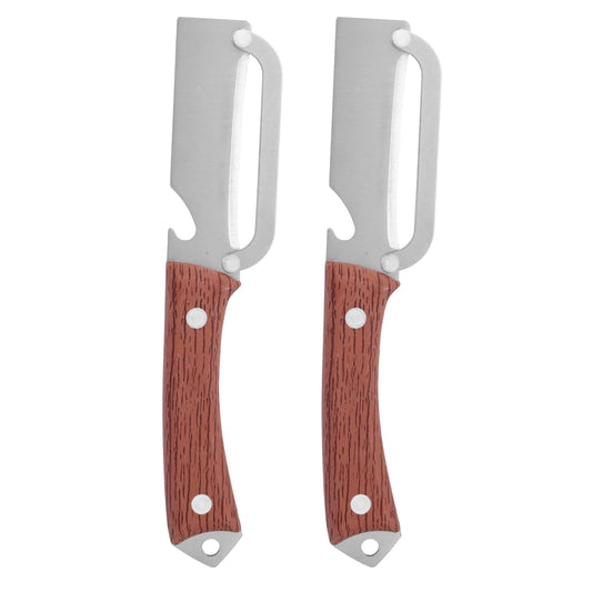 2pcs Multi-Functional Vegetable Peeler with Ergonomic Handle, Stainless Steel Thick & Thin Skin Fruit Peeler with Bottle Opener, Not for Left-Handed Users, Practical Kitchen Tool for Apple Potato