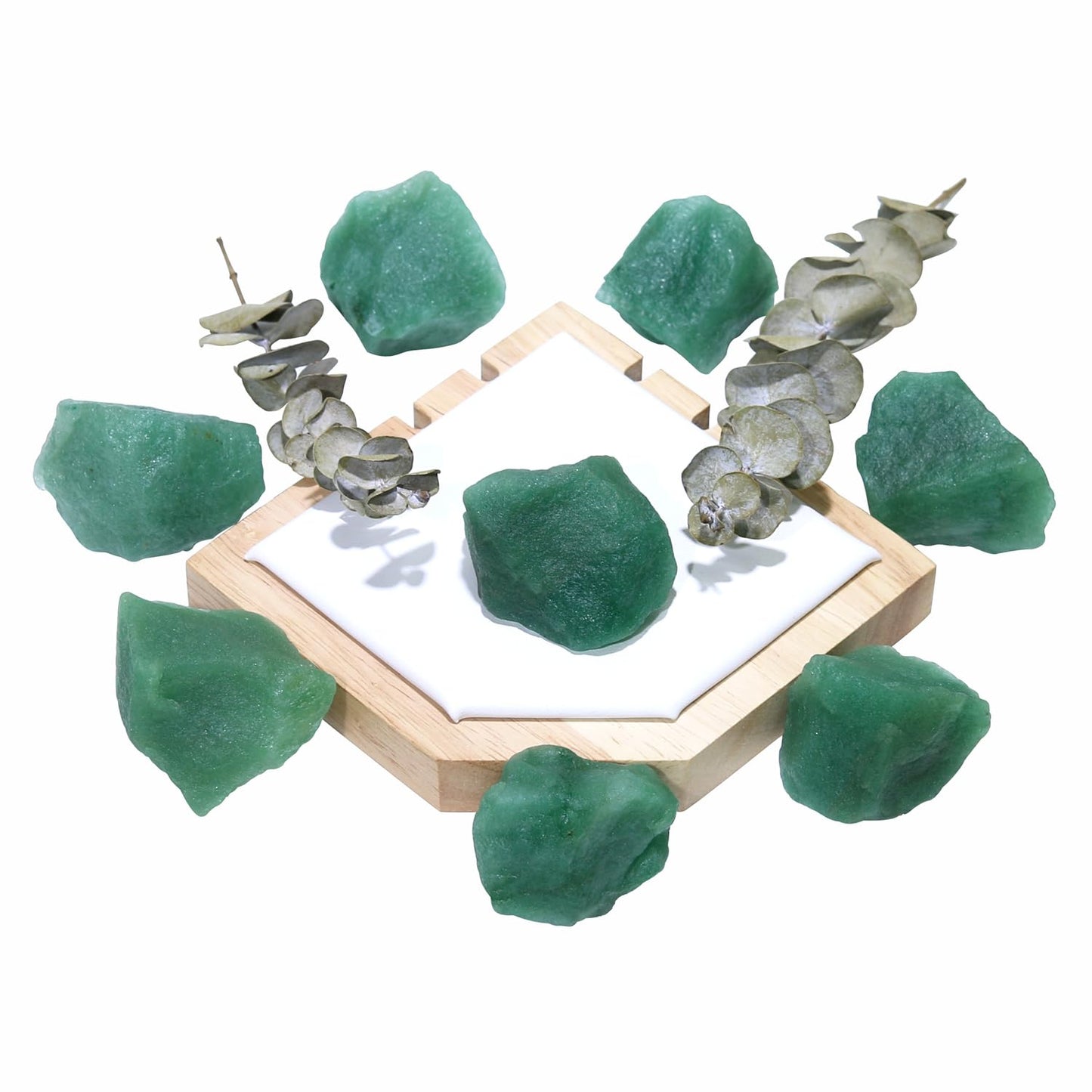 Nvzi Green Aventurine Crystals, Bulk Crystals, Crystals and Healing Stones, Rocks for Tumbling, Amathesis Crystal, Raw Crystals Bulk, Calcite Crystal for Decoration, Wicca, Reiki, Chakra(1LB)