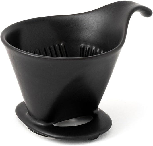 Zero Japan - Bee House Pour Over Coffee Dripper - Lead-Free & Cadmium-Free Ceramic Coffee Maker with Elegant Peek Hole, Drip Cone Brewer Coffee Gifts, Brewing Accessories - Noble Black, Standard Size