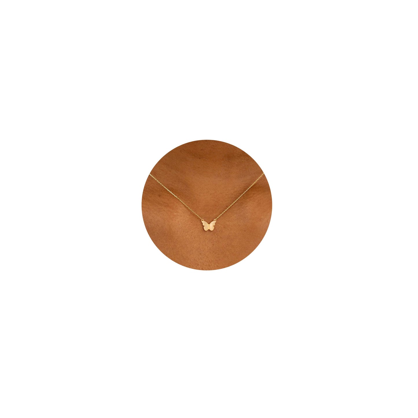 VRIUA Gold Necklace for Women 14k Gold Plated Dainty Gold Butterfly Necklace Simple Pendant Minimalist Jewelry for Women