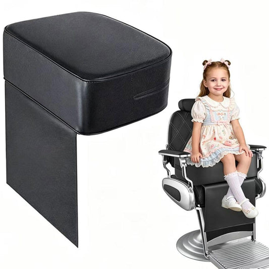 Salon Booster Seat Cushion for Hair Cutting Salon Leather Pads Large Size, Boat Booster Seat Cushion, Styling Chair Seat Booster, Barber Beauty Salon Spa Equipment Black