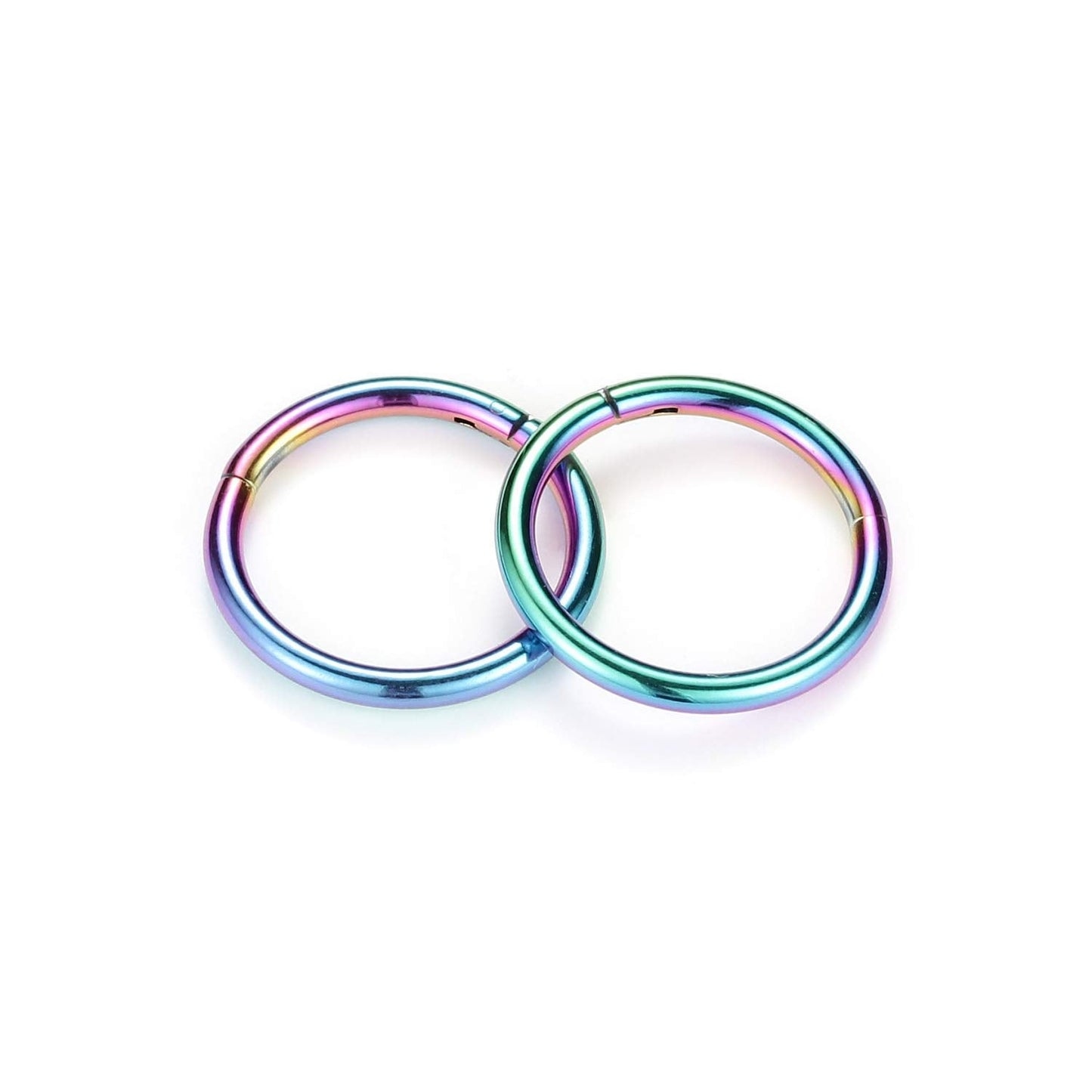 8mm Septum Ring Septum Jewelry Seamless Septum Clicker Nose Rings 18 Gauge Nose Ring Hoop 18g Rainbow Cartilage Earring Lip Rings Nose Hoop Surgical Steel Helix Earrings Nose Piercing Jewelry