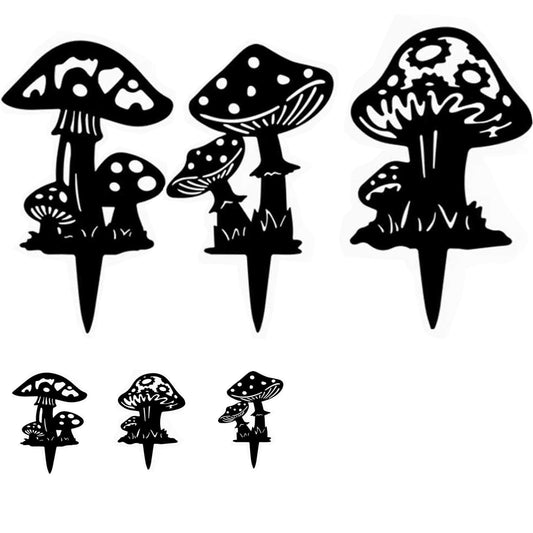AJHXZMFC Decorative Garden Stakes， Fairy Garden Stakes, Butterfly Fairy Stakes for Weather Resistant Black Metal Outdoor Decorative Art for Women Gift (Matte Black, 6P-C)