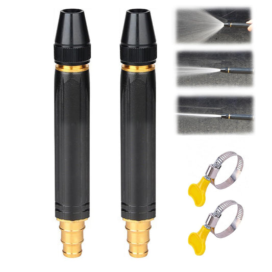 2 Pack Home High-Pressure Car Wash Water Gun with Booster Nozzle and Hose, High Pressure Hose Nozzle, Adjustable Spray Patterns for Car Washing and Outdoor Cleaning