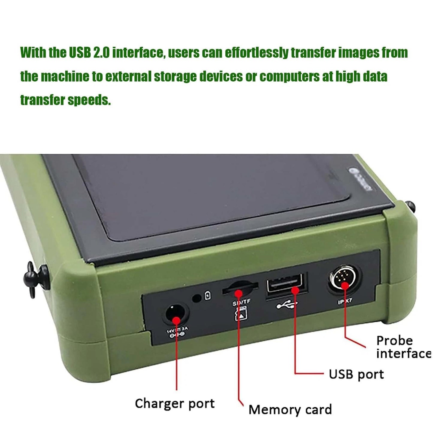 DAWEI Upgraded 3.5MHz Rectal & Convex Dual-Use Probe Veterinary Ultrasound Machine for Cattle and Horse, Portable Handheld Vet Scanner for Pregnancy and Reproduction Check on Farm