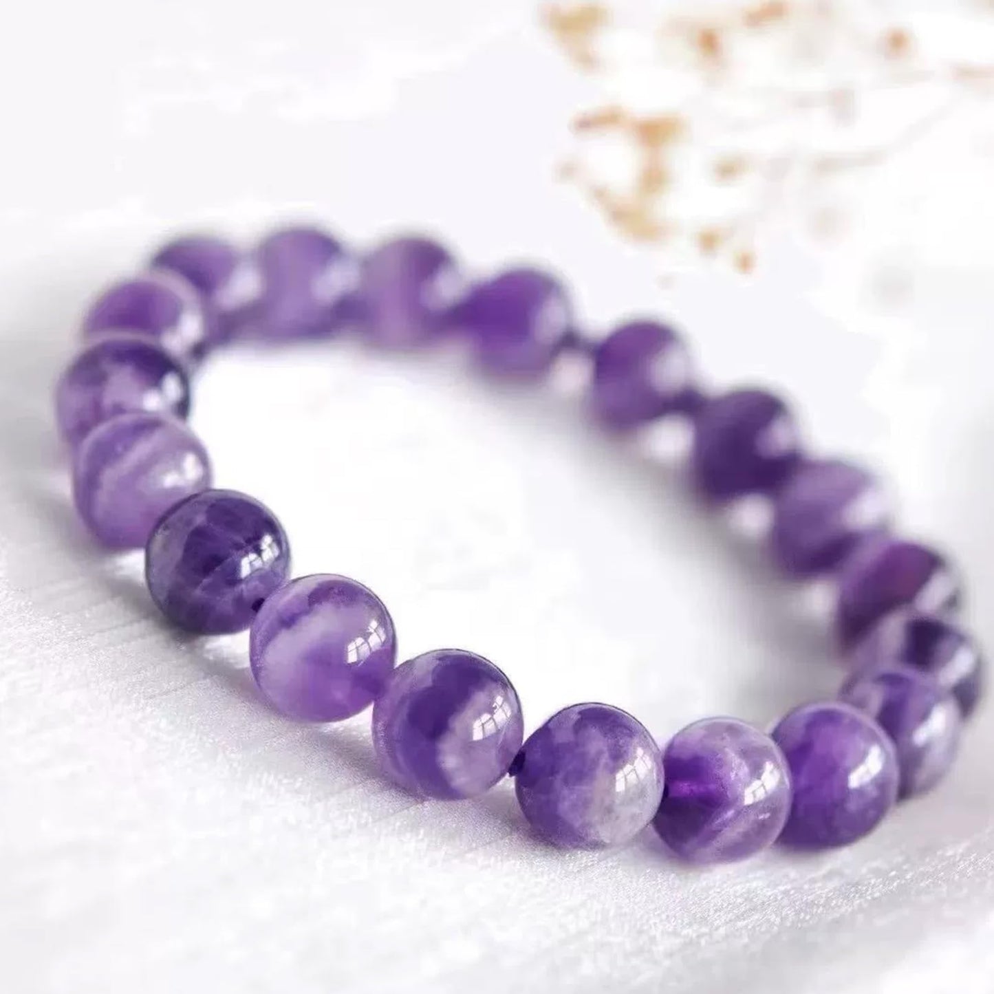 Long tiantian Amethyst Bracelet for Women Crystals and Healing Stones Bracelets Rose Quartz Bracelet Link Pheromone Bracelet for Women Good Luck Energy Chakra Bracelet Jewelry Gifts for Women