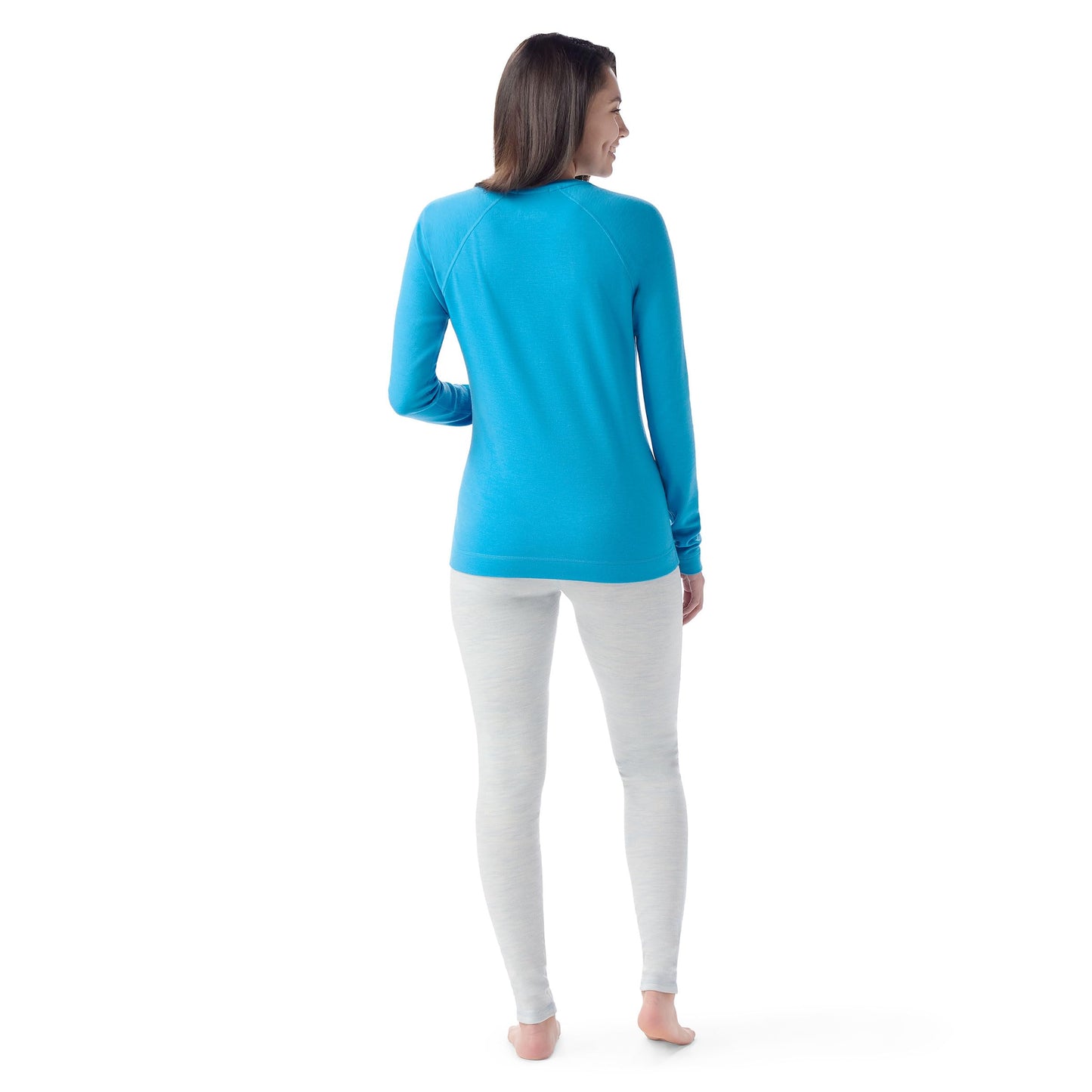 SmartWool Womens Classic Thermal Merino Base Layer Crew Deep Pool Blue Large