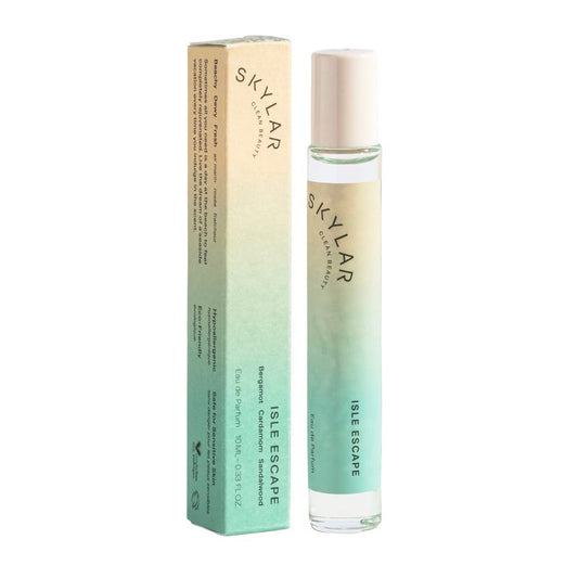 Skylar Isle Escape Travel Spray for Women - Mini Fresh Beach Perfume, Bergamot, Cardamom & Sandalwood Notes - Hypoallergenic, Vegan, Clean Fragrance for Sensitive Skin - 10mL / 0.33 Fl oz