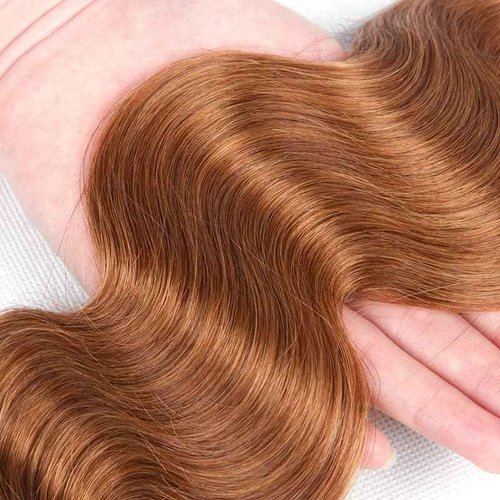 Habiliana Bundles Human Hair 24 26 28 Inch Body Wave 30 Light Brown Human Hair Bundles 11A Unprocessed Brazilian Virgin Quick Weave Hair Extensions for Black Women