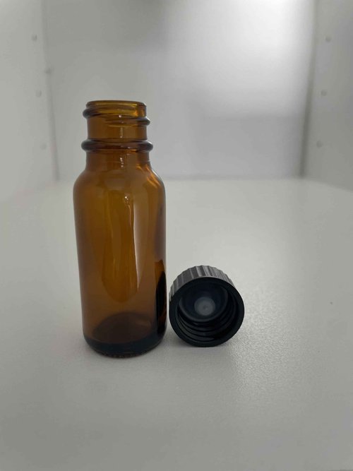 MRS Distributors 1/2 Oz Boston Round Amber Glass Bottle With Black Phenolic Polycone Liner Caps- 144 PACK; Perfect For Perfumes, Essential Oils, Aromatic Blends, Bath and Body, Reagent Liquids 15ml