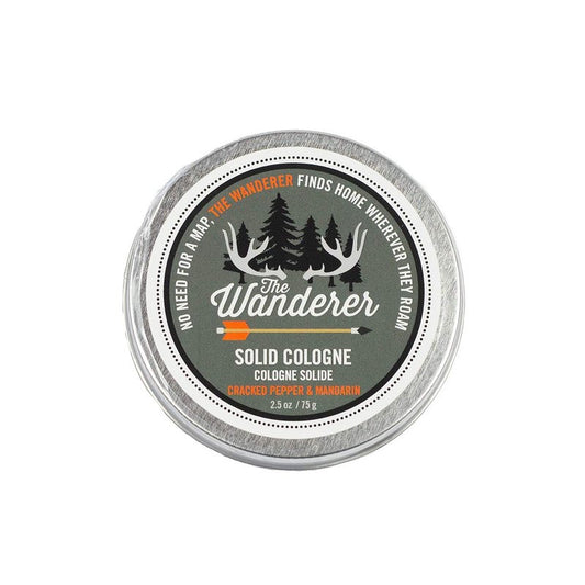 Walton Wood Farm Solid Cologne (The Wanderer) Cracked Pepper & Mandarin Vegetarian Friendly, and Paraben-Free 2.5 oz
