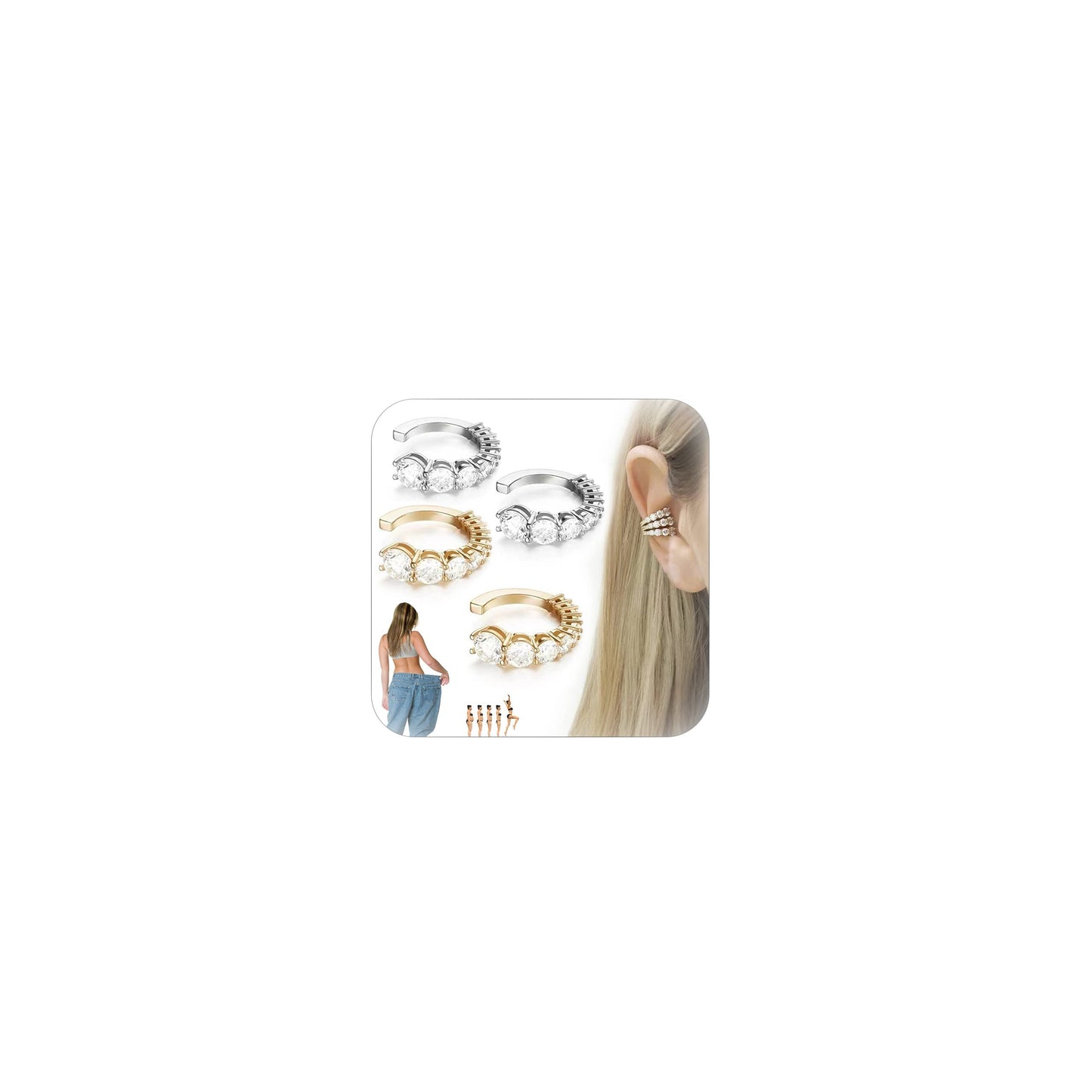 Lymphvity Earrings for Women Magnetotherapy Germanium Acupressure Earrings Lymph Drainage Therapy Earring Jewelry Set