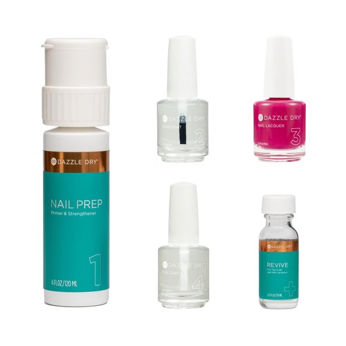 Dazzle Dry Full System Kit - The Duchess - A bright strawberry pink. Full coverage cream. (0.5 fl oz)
