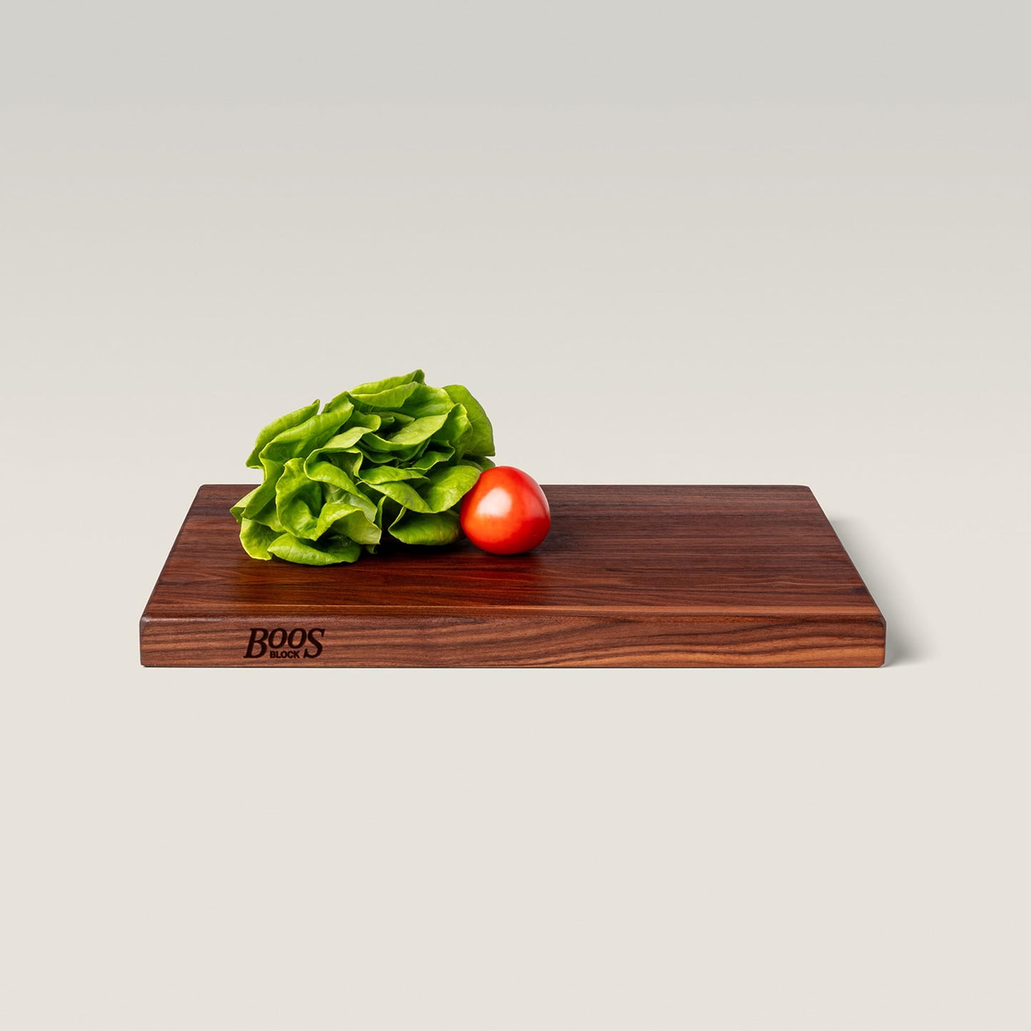 John Boos R-Board Series Rectangular Wooden Walnut Cutting Board 20”x15” – 1.5” Thick, 12-lb Reversible Butcher Block with Edge-Grain & Finger Grips – Made in the USA