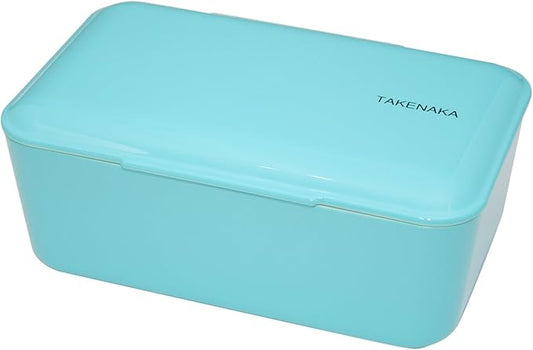 Bento Bite from TAKENAKA, Eco-Friendly and Sustainable Japanese Style Bento Lunch Box, Made of Recycled Plastic Bottles for Eco (Blue Ice)