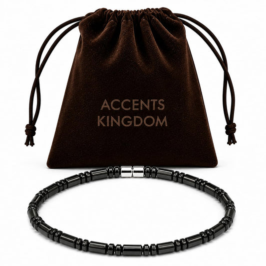 Accents Kingdom Magnetic Hematite Anklet Magnetic Hematite Bracelet, 10"