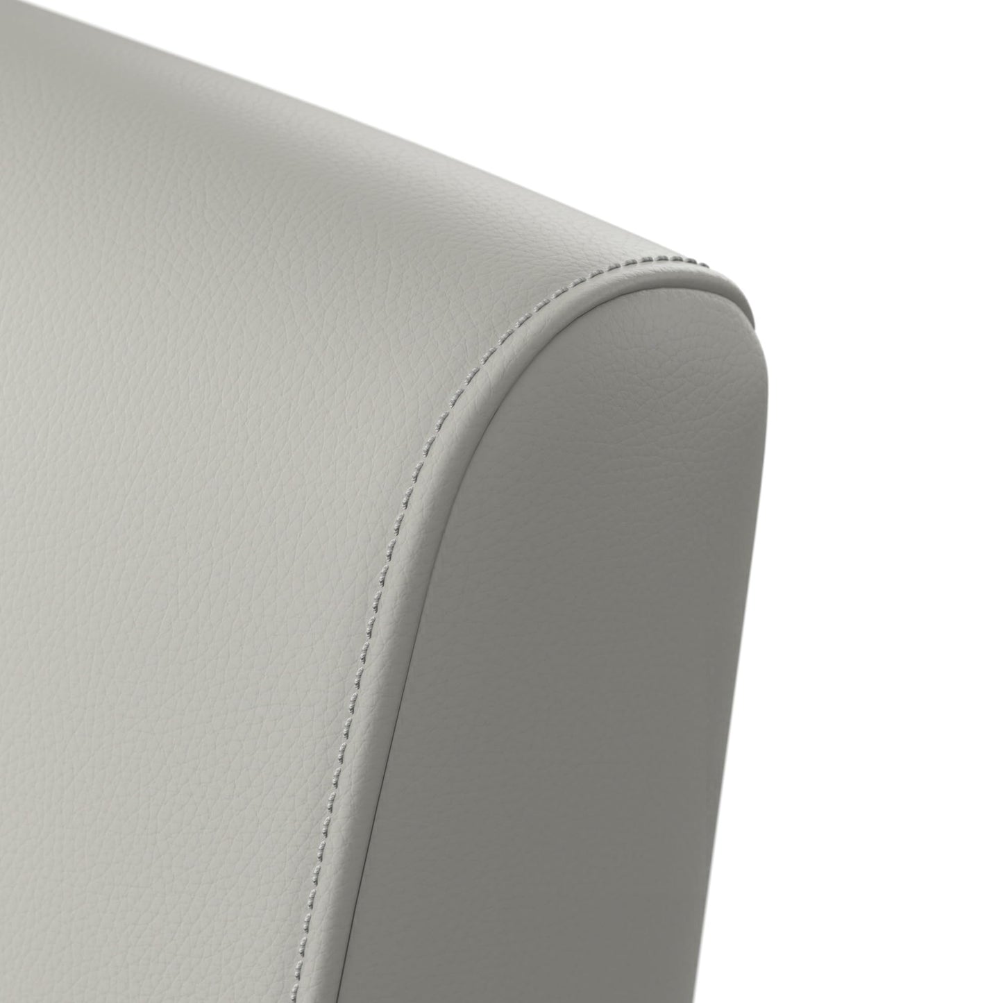Bush Business Furniture Arrive Waiting Room Loveseat with Arms in Light Gray Vinyl, Reception Area Seating for Office and Lobby