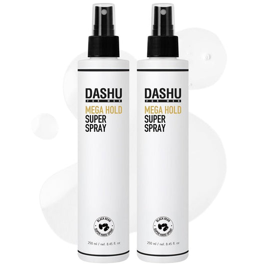 DASHU Hairspray, Mega Hold, Super Hair Spray Extra, Detangler , Long-Lasting , Weather-Resistant, Frizz Ease, Korean Hair Care, 8.45fl oz (Two Bundle)