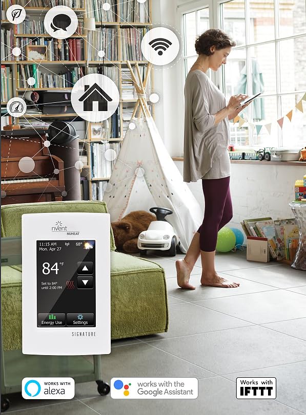 Nuheat Signature Programmable Dual-Voltage Thermostat with WiFi and Touchscreen Interface