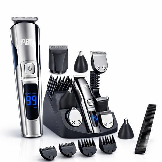 Trimmer for Men Features Waterproof Electric Razor for Your Needs Including Nose, Body, Face and Mustache, Cordless Hair Clippers Shavers for Men Grooming Kit, Silver Color
