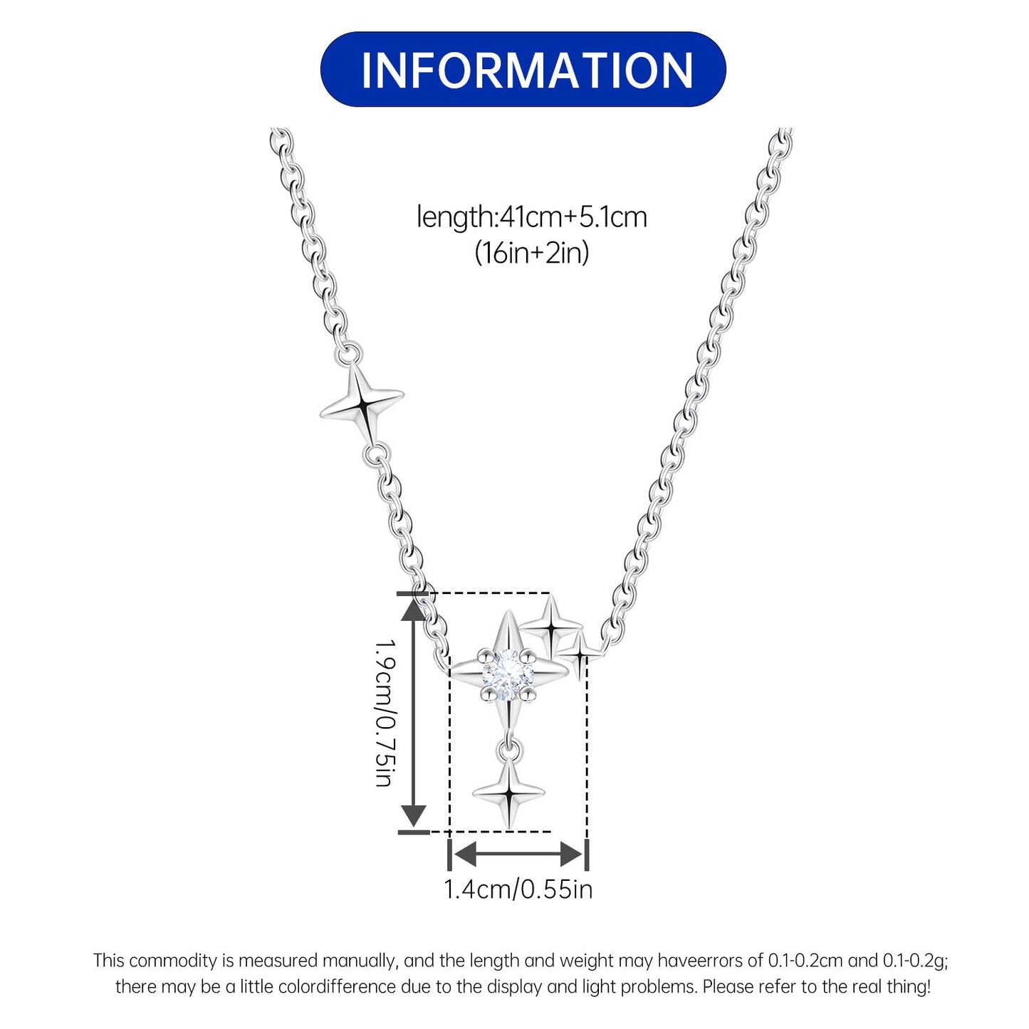 MISEFF 925 Sterling Silver Fashion Pendant Necklace for Women，Fashion Jewelry, 18K Gold Plated， Advanced Retro Series Link Chains ，Basic Multifunctional Accessories Suitable for Multiple Occasions and Daily Wear (Starry tassel)