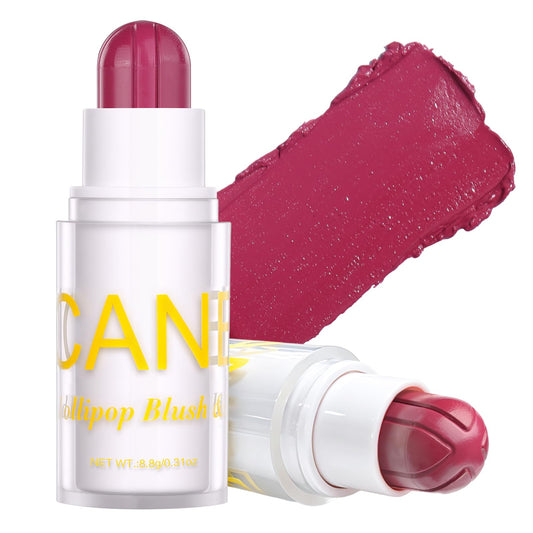 UCANBE Mauve Plum Cream Blush Stick for Cheeks, Duo-Tone Buildable Blush Makeup, Hydrating Lightweight Face Blush with Vitamin E, Natural Dewy Finish, Long-Wearing, Water-Resistant