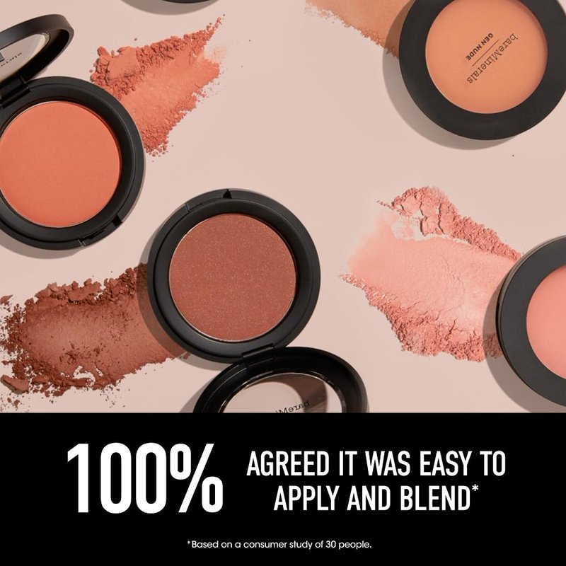 bareMinerals Gen Nude Powder Blush, Call My Blush, Vegan, Cruelty-Free & Dermatologist-Tested