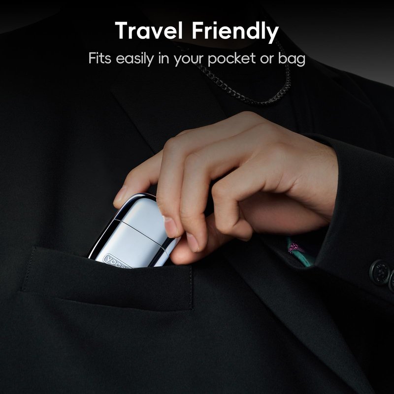 yoose Nose Hair Trimmer for Men and Women, Alloy Unibody, Painless Trimming, IPX7 Waterproof, Washable, USB-C Rechargeable, Long-Lasing, Low Noise, Portable Travel Electric Nose Trimmer, Silver