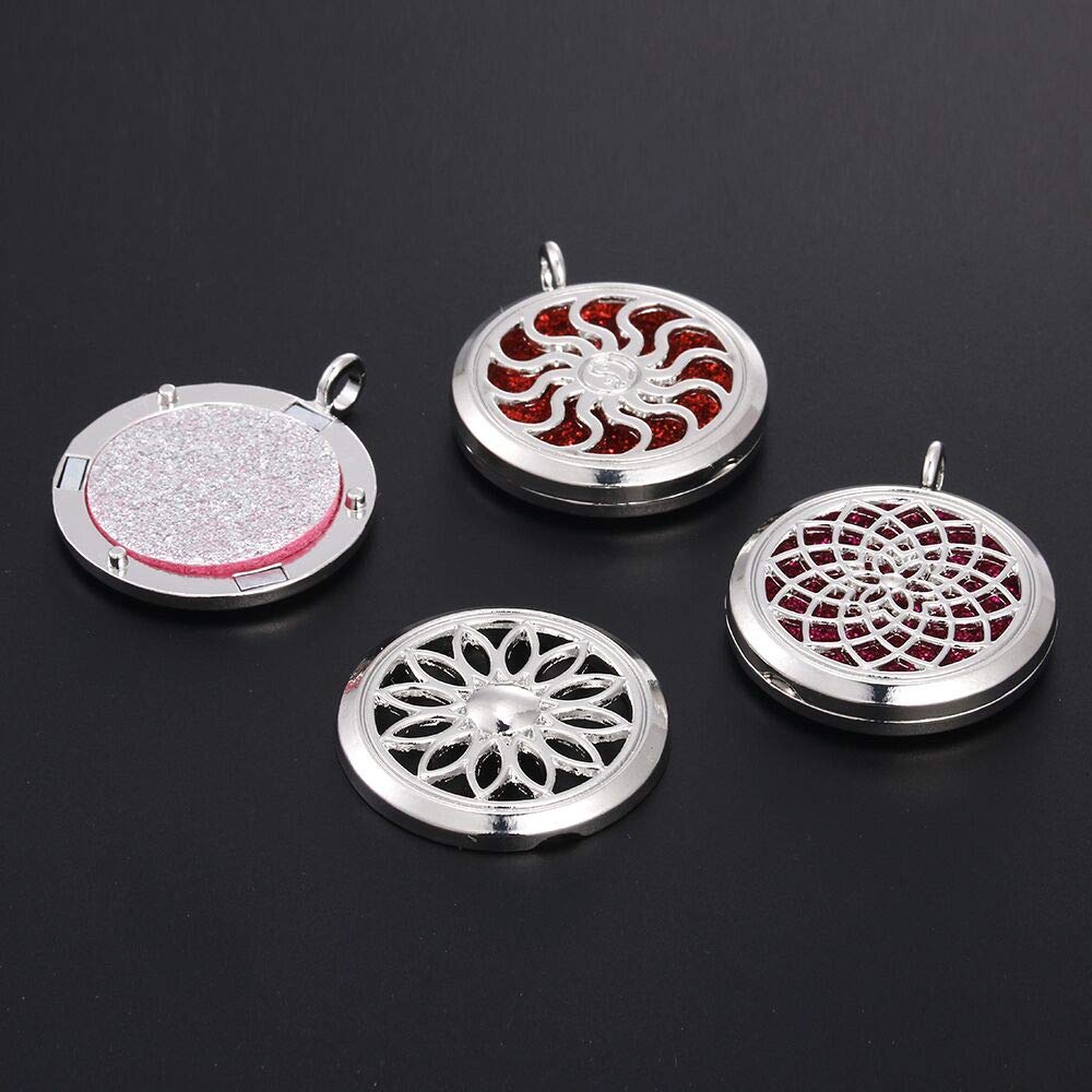 Vie jeune 10pcs Mixed Dragon Angel Wings Pendant Aroma Diffuser Charms Stainless Steel Tone Perfume Essential Oil Diffuser Necklace Pendant Locket Jewelry (Style 6)