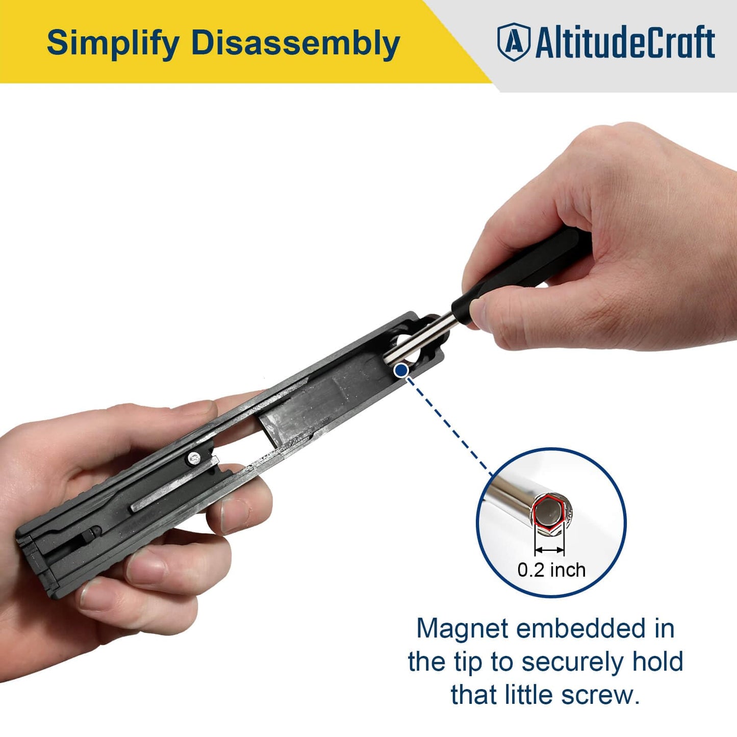 AltitudeCraft Carbon Multi-Scraper and Sight Tool Kit, Carbon Cleaning Tool, Carbon Removal Tool, Front Sight Tool, Includes Disassembly Tool and Pin Punch Tool