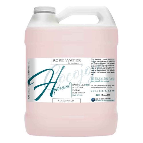 Rose Hydrosol Spray Cleansing Non GMO Facial Toner for Face Body Locs Rose Water Hydrating Face Mist, for Hydration Pure & Natural Hydrosol for All Skin Types - COCOJOJO - Bulk 128 OZ - 1 Gallon